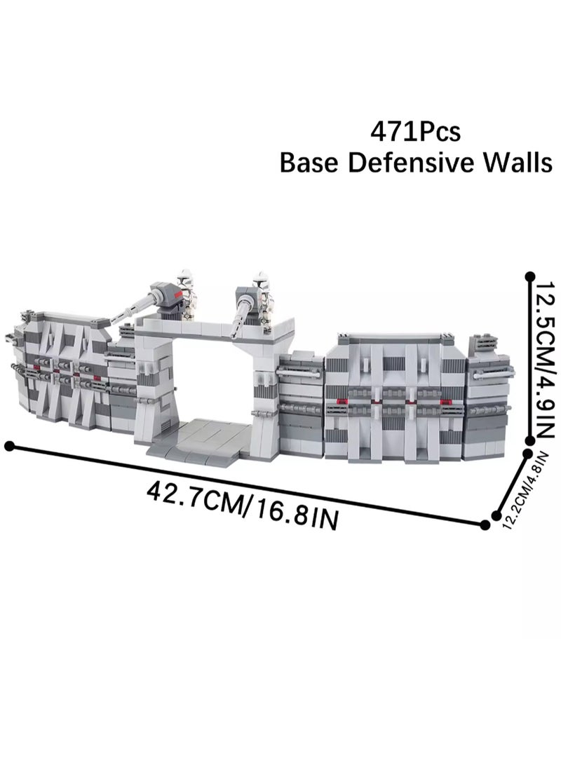 Children's Creative DIY Educational Toys Handmade Building Blocks Small Particle Toys (Base Defense Wall + Minifigures) - Image 2