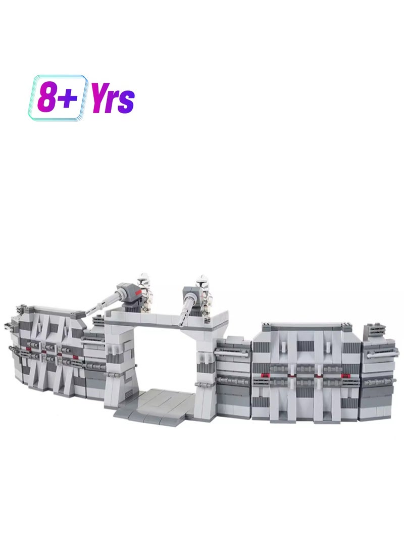 Children's Creative DIY Educational Toys Handmade Building Blocks Small Particle Toys (Base Defense Wall + Minifigures) - Image 1