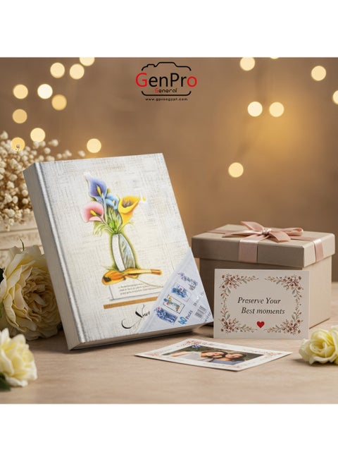 📷 ألبوم صور فاخر بحجم 21×15 سم – 40 صفحة بتصميم أنيق لحفظ الذكريات