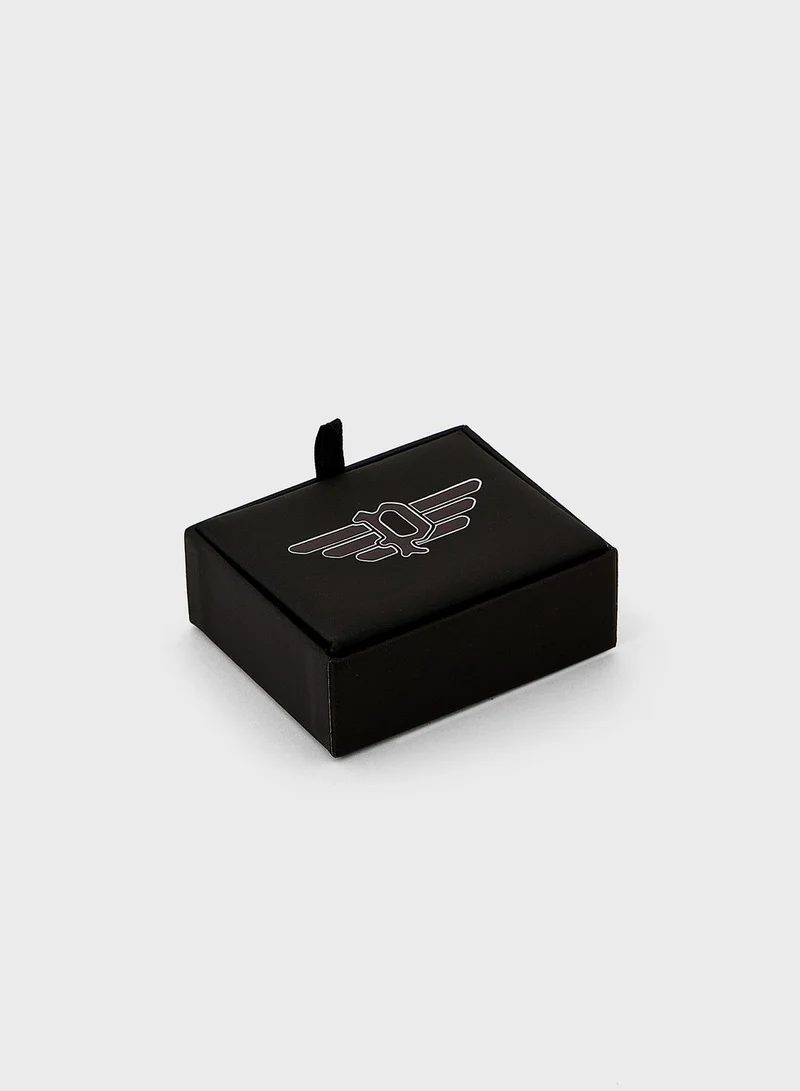 POLICE  SPRING BRUSHED LOGO CUFFLINKS for Men | Best Price UAE