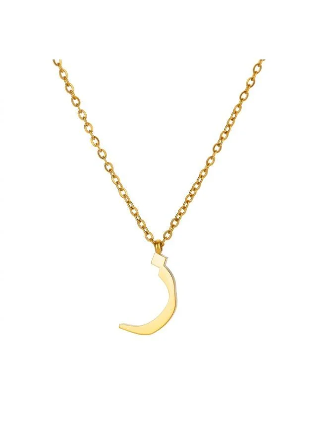 Rovaux Arabic Letter 'Zaa' Necklace 18k Gold Plated