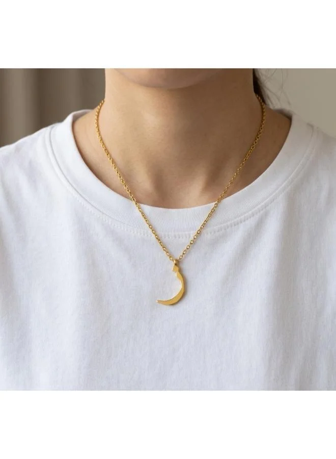 Rovaux Arabic Letter 'Zaa' Necklace 18k Gold Plated