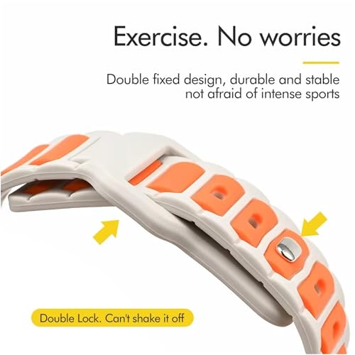 GUOi® Silicone Watchband Compatible with Apple Watch Ultra 2 ＆ Ultra 49mm 45mm 44mm 42mm 46mm - Men & Women Strap for iWatch Se10/9/8/7/6/5/4/3/2/1 SE 46/44/45/49/42mm (Series 3/2/1) -GREEN/BLACK - Image 2