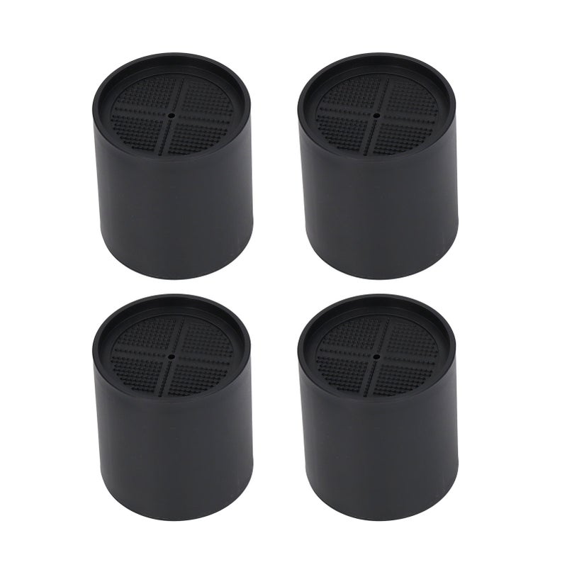 6PCS Furniture Leg Extender Plastic Round 4in Rise Black Furniture Risers for Home Office Sofa - Image 5