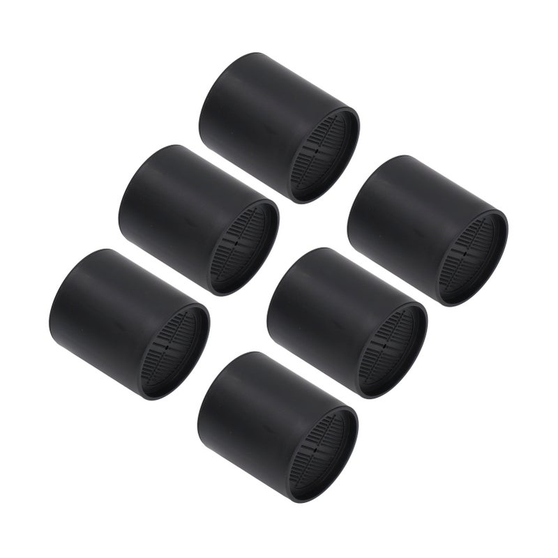6PCS Furniture Leg Extender Plastic Round 4in Rise Black Furniture Risers for Home Office Sofa - Image 3