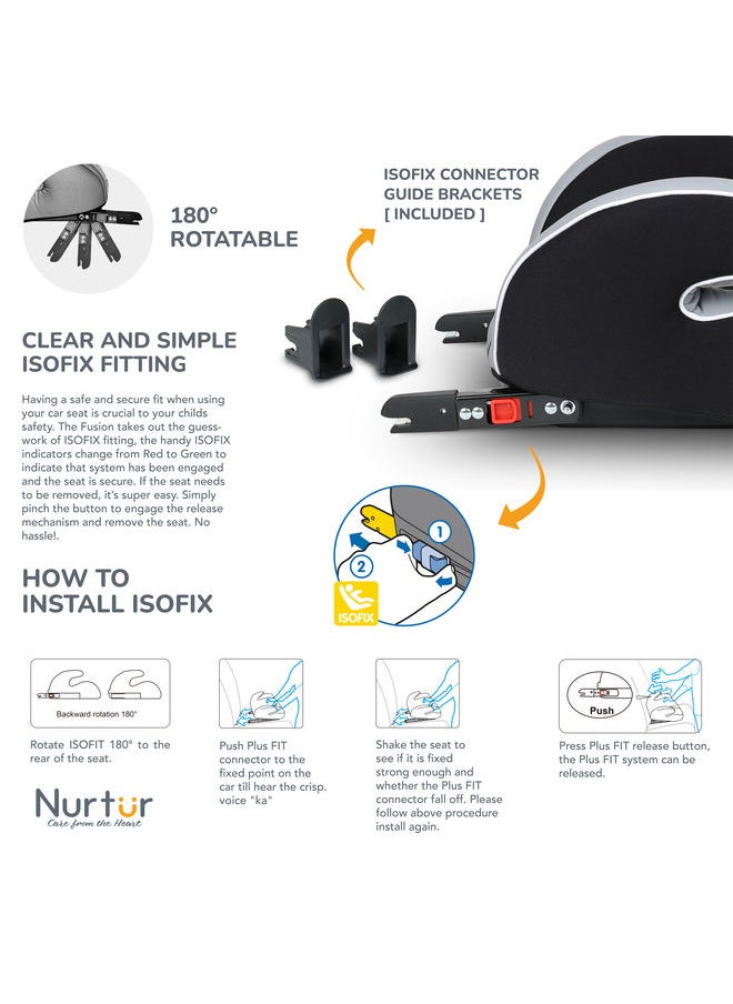 Nurtur - Arm Rest Universally Fit Baby Booster Seat With Cushioned Base, 4 To 12 years, 22 To 36 Kg - Image 1