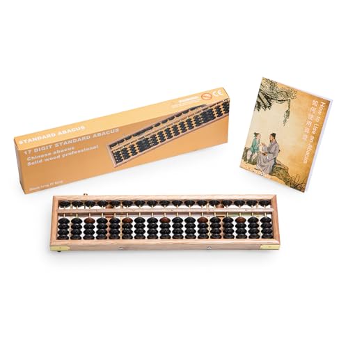 Black long Di fang Wooden Abacus Professional 17 Column Soroban 1386 Inches 352 Centimeters Calculator with Reset Button Made - Image 1