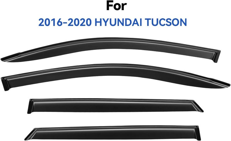 YQAUTEC Window Visors for Hyundai Tucson 2016-2021 - Image 2