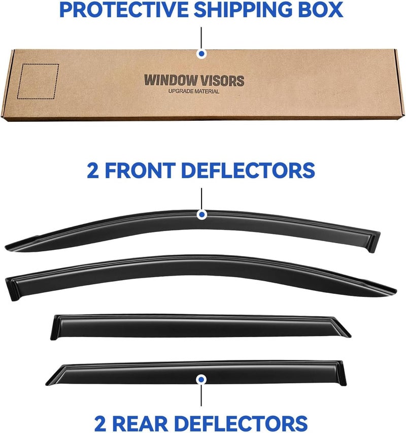 YQAUTEC Window Visors for Hyundai Tucson 2016-2021 - Image 5