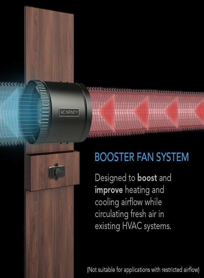 AC Infinity RAXIAL S8, Inline Booster Duct Fan 8” with Speed Controller - Low Noise Inline HVAC Blower Can Fan for Basements, Bathrooms, Kitchens, Workshops - Image 2