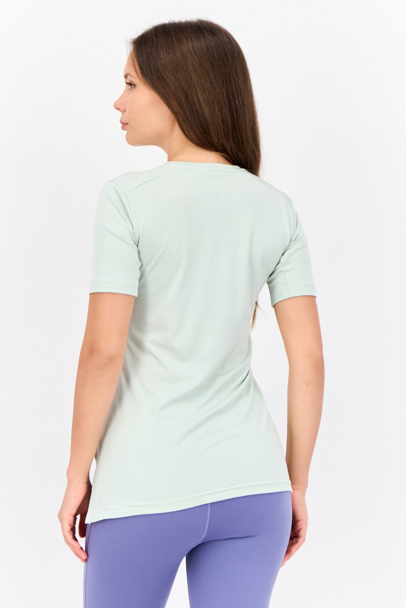 Adidas Women Sportswear Fit Short Sleeves Training Top, Sage  - Image 4