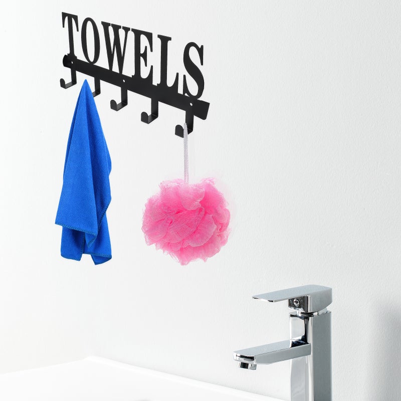 1pc Punch Free Iron Storage Hooks Hanging Hooks Wall Back Door Organizer Rack - Image 1