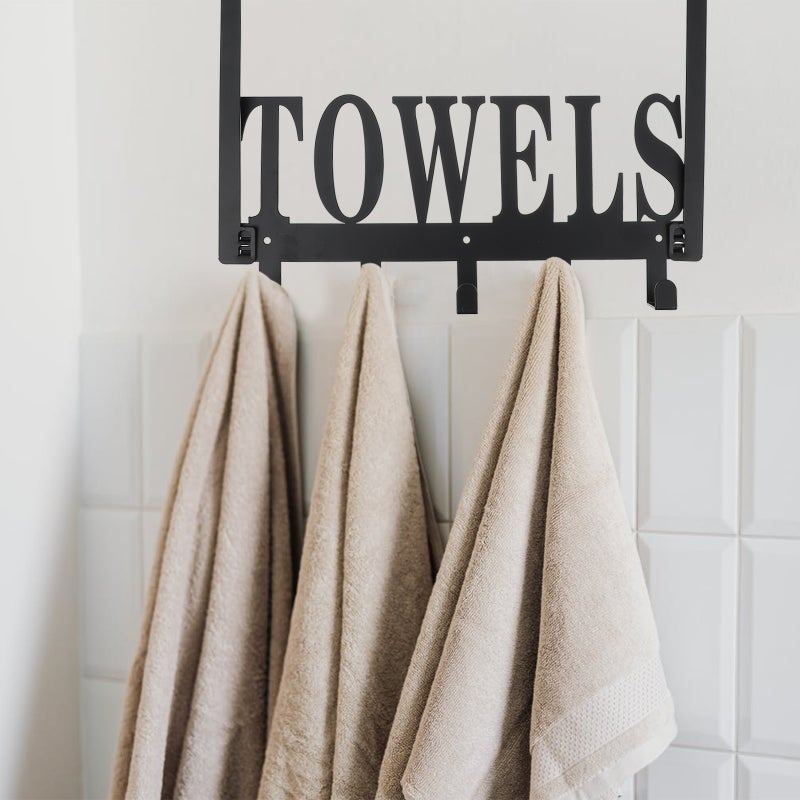 1pc Punch Free Iron Storage Hooks Hanging Hooks Wall Back Door Organizer Rack - Image 5