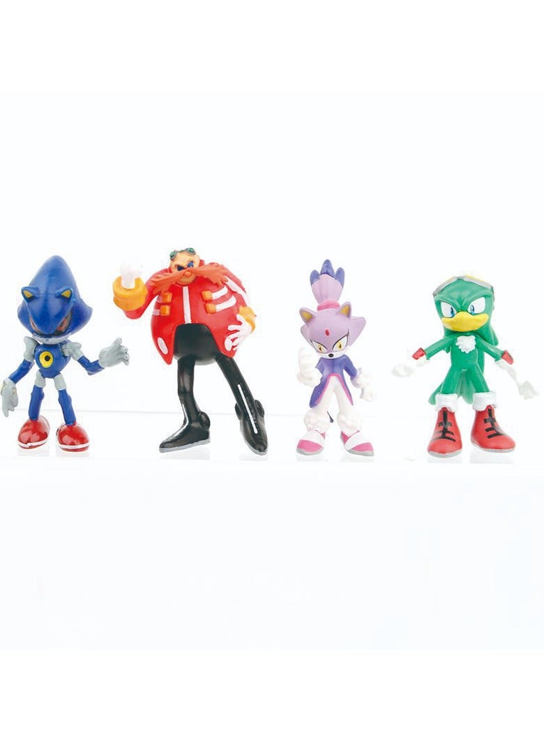 QiaoKai 12-Piece Sonic Exclusively Designed The Hedgehog Action Figure Set Kids Toy Multicolour 6cm - Image 2