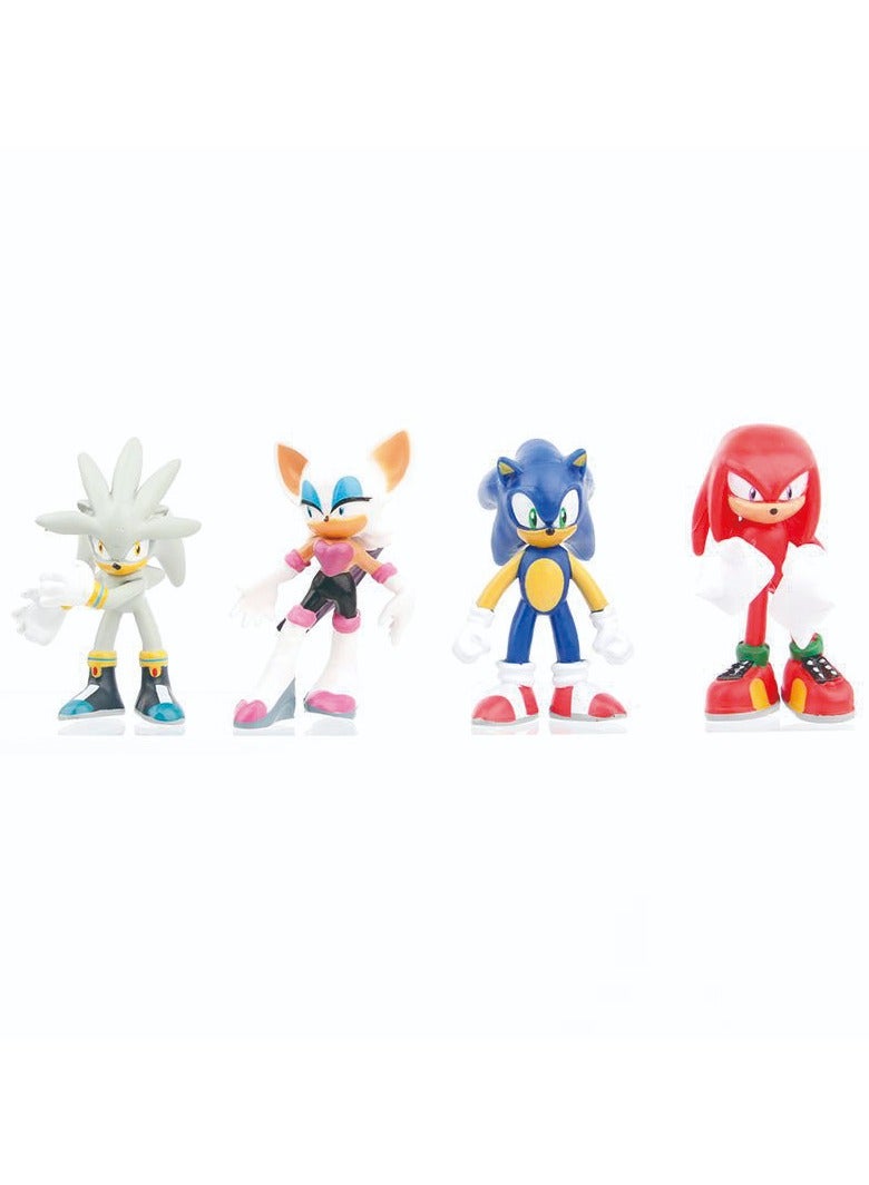 QiaoKai 12-Piece Sonic Exclusively Designed The Hedgehog Action Figure Set Kids Toy Multicolour 6cm - Image 4