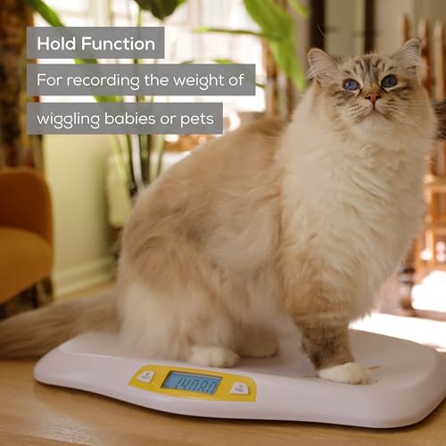 Beurer BY80 Digital Baby Scale, Infant Scale for Weighing in Pounds, Ounces, or Kilograms up to 44 lbs, Newborn Baby Scale with Hold Function, Pet Scale for Cats and Dogs - Image 5