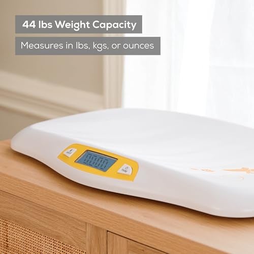 Beurer BY80 Digital Baby Scale, Infant Scale for Weighing in Pounds, Ounces, or Kilograms up to 44 lbs, Newborn Baby Scale with Hold Function, Pet Scale for Cats and Dogs - Image 4