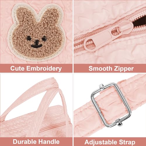 Lushandy Baby Diaper Bag Tote, Mommy Bag Cute Diaper Bags Crossbody Baby Bags for Girl Pañaleras Para Beb - Image 4