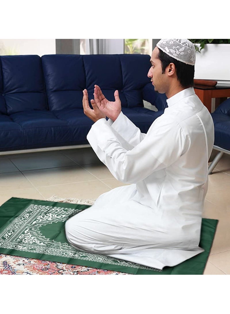 KHAJUL 4-Piece Portable Prayer Mat with Compass Lightweight Polyester Muslim Prayer Rug Pocket Waterproof Travel-Friendly, Perfect for Ramadan Gifts, 60cm X 100cm - Image 5
