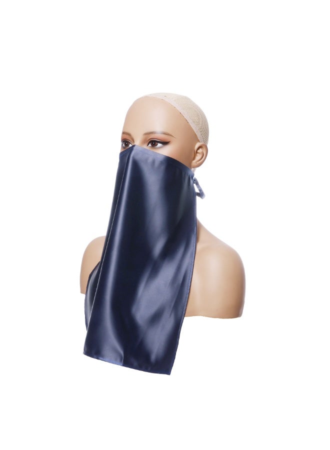 Solid color women's headscarf Dubai Turkish breathable face towel sun protection - Image 3
