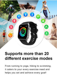 WAPIK Korean Brand X5S Smart Watch,Business Smartwatch,Waterproof Fitness Watch, Bluetooth Calling,Smart watch for Men, Zinc Alloy Vacuum Plating, Heart Rate Monitoring,Smart watch for women Black  - Image 4