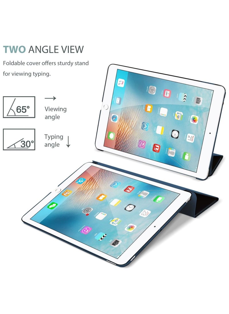 Procases - iPad Mini 4 Case - Ultra Slim Lightweight Stand Case with Translucent Frosted Back Smart Cover for 2015 Apple iPad Mini 4 (4th Generation iPad Mini, Mini4) -Navy - Image 1
