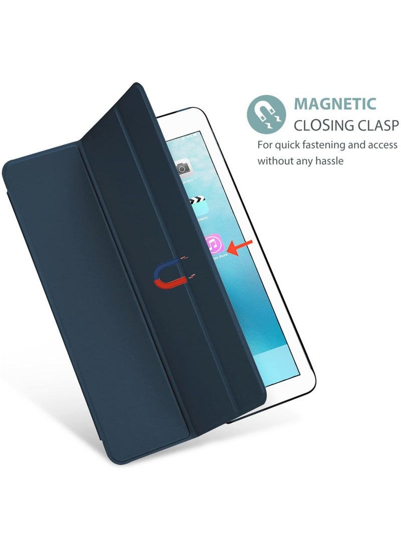 Procases - iPad Mini 4 Case - Ultra Slim Lightweight Stand Case with Translucent Frosted Back Smart Cover for 2015 Apple iPad Mini 4 (4th Generation iPad Mini, Mini4) -Navy - Image 1