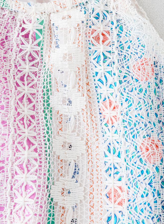 Take Two Girls Printed Sleeveless Tassel Detail Dress - Image 4