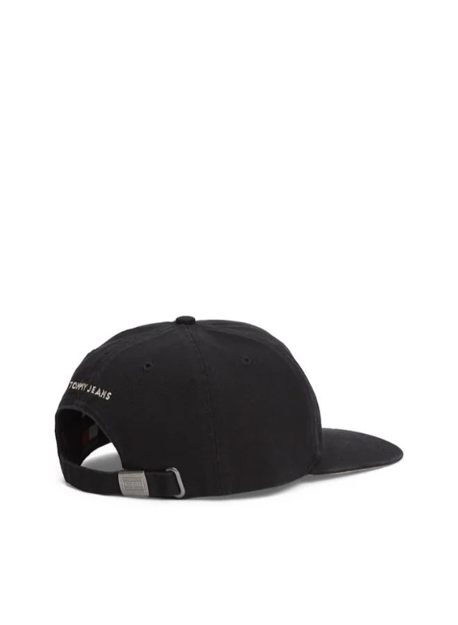 TOMMY JEANS Black Heritage Logo Embroidery Twill Baseball Cap  | Best Price UAE