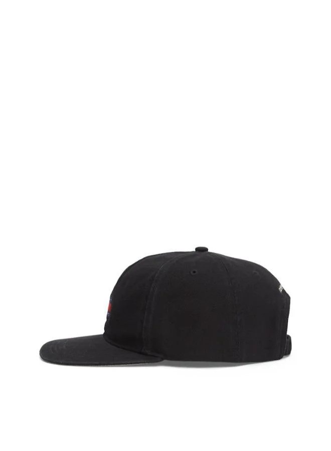TOMMY JEANS Black Heritage Logo Embroidery Twill Baseball Cap  | Best Price UAE