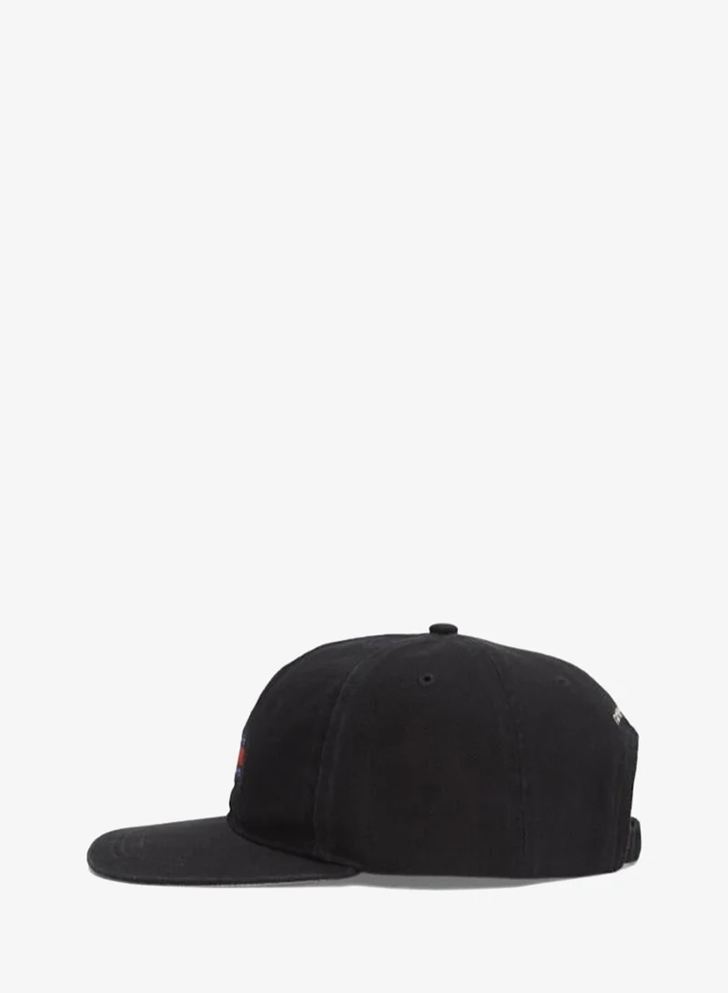 Tommy Jeans Black Heritage Logo Embroidery Twill Baseball Cap  | Best Price UAE