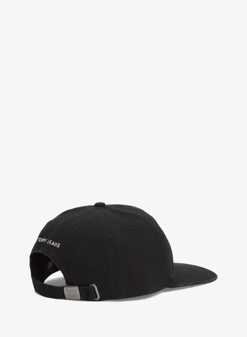 Tommy Jeans Black Heritage Logo Embroidery Twill Baseball Cap  | Best Price UAE