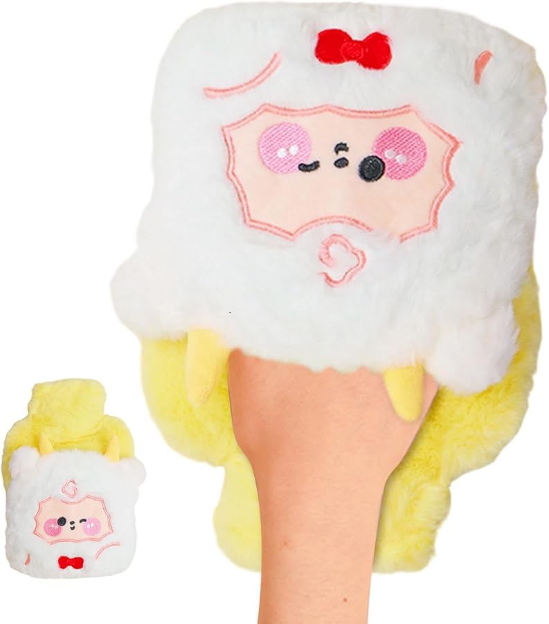 غطاء تدفئة زجاجة الماء الساخن من صوف الحمل للنساء والرجال للبطن والرقبة والقدم واليد - Image 2