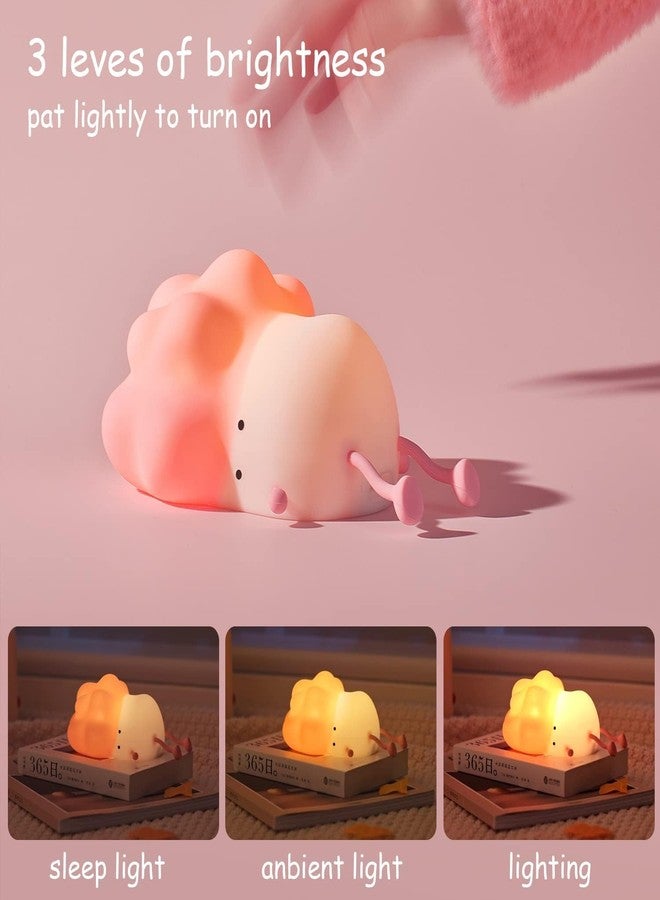 SKYTONE Cute Panda Night Light for Kids,Nursery Silicone Night Light,7-Color Changing LED Lamp,Room Decor, Gifts for Toddler Children Teenage Girls Valentine's Day (Cabbage) - Image 2