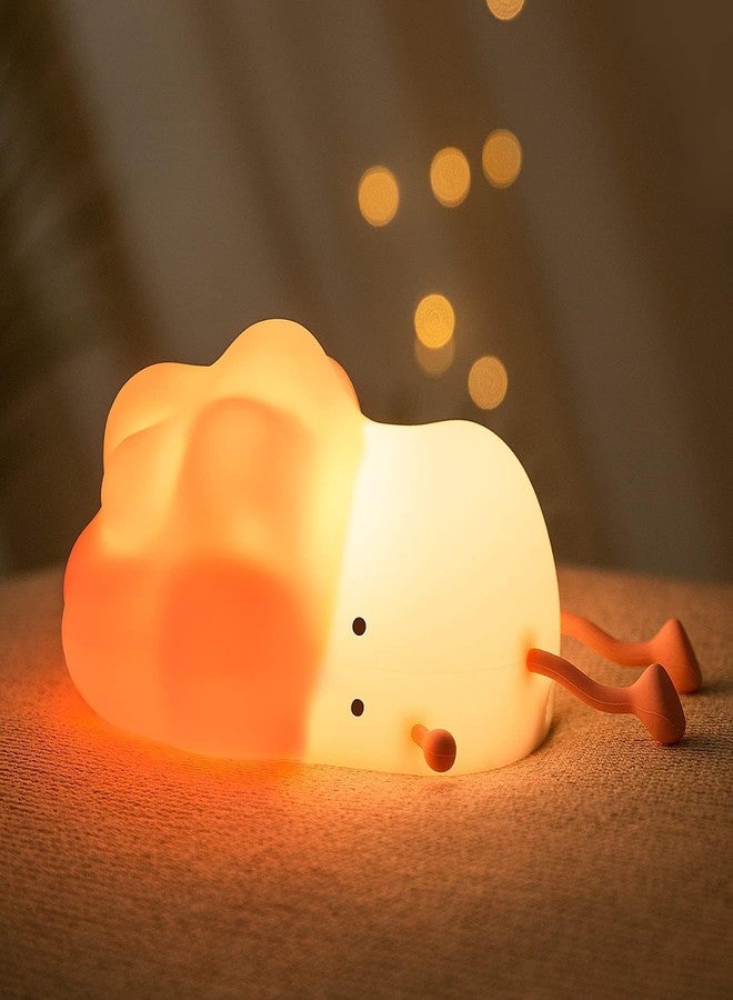 SKYTONE Cute Panda Night Light for Kids,Nursery Silicone Night Light,7-Color Changing LED Lamp,Room Decor, Gifts for Toddler Children Teenage Girls Valentine's Day (Cabbage) - Image 1