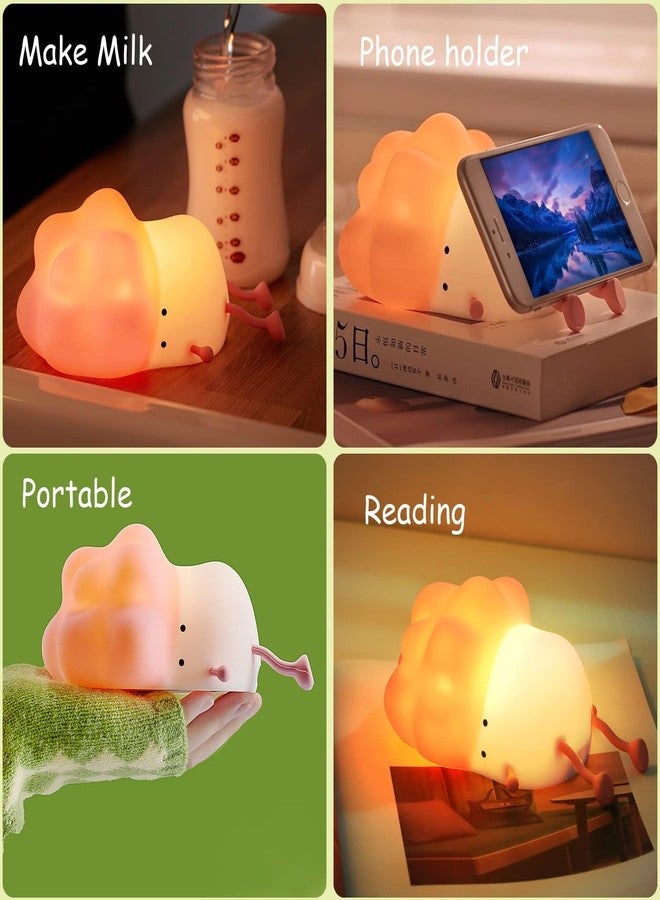 SKYTONE Cute Panda Night Light for Kids,Nursery Silicone Night Light,7-Color Changing LED Lamp,Room Decor, Gifts for Toddler Children Teenage Girls Valentine's Day (Cabbage) - Image 4