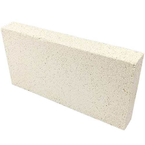 Lynn Manufacturing طوب عازل حراري من لين للتصنيع، كتلة عزل حراري، موصلية حرارية منخفضة، 1.25" × 4.5" × 9" مقسوم، عبوة فردية، مصنفة 2300-F، للأفران، والمسابك، والمواقد، واللحام، 3143P - Image 1