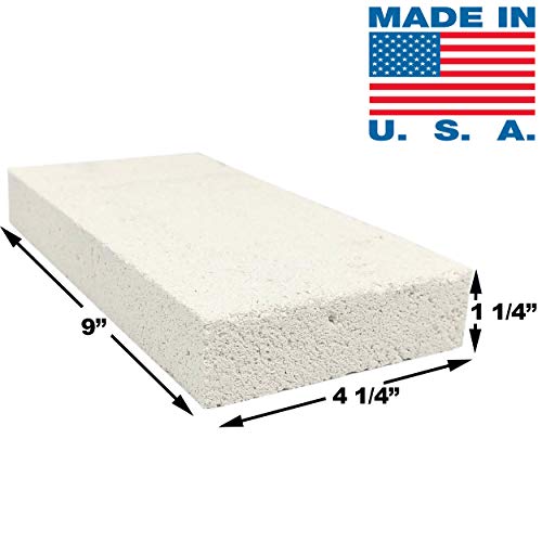 Lynn Manufacturing طوب عازل حراري من لين للتصنيع، كتلة عزل حراري، موصلية حرارية منخفضة، 1.25" × 4.5" × 9" مقسوم، عبوة فردية، مصنفة 2300-F، للأفران، والمسابك، والمواقد، واللحام، 3143P - Image 2