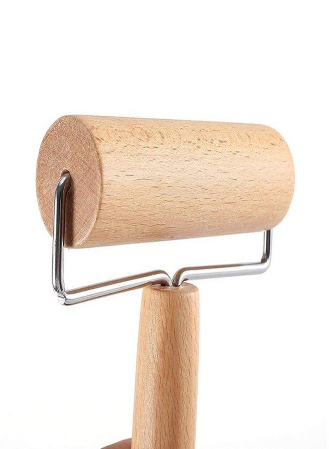 lasenersm 2-In-1 Style Pastry Pizza Roller Wood Brayer Wooden Rolling Pin 5D Diamond-Paint Art Wood Roller for Baking or Ceramic Pottery Clay Working - Image 3