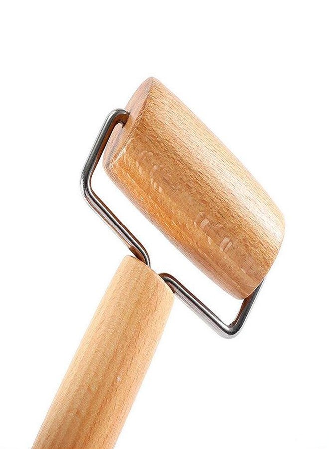 lasenersm 2-In-1 Style Pastry Pizza Roller Wood Brayer Wooden Rolling Pin 5D Diamond-Paint Art Wood Roller for Baking or Ceramic Pottery Clay Working - Image 4