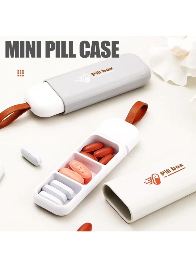 3 Compartments, Small Pill Box for  , Small   Pill Container,  or Vitamins, for Medicine Storage (MULTICOLOUR) - Image 3