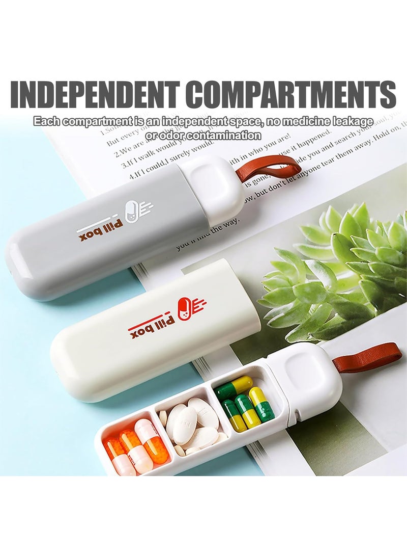 3 Compartments, Small Pill Box for  , Small   Pill Container,  or Vitamins, for Medicine Storage (MULTICOLOUR) - Image 5