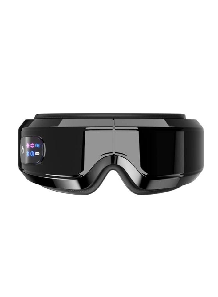 Arabest جهاز تدليك العين مع وسادة هوائية، ضغط ساخن بدرجة حرارة ثابتة، اهتزاز متعدد الترددات وموسيقى بلوتوث (أسود) - Image 1