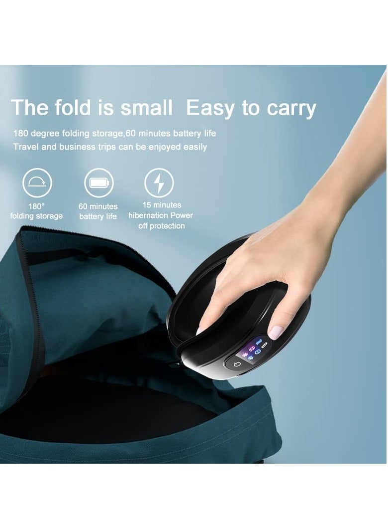 Arabest جهاز تدليك العين مع وسادة هوائية، ضغط ساخن بدرجة حرارة ثابتة، اهتزاز متعدد الترددات وموسيقى بلوتوث (أسود) - Image 2