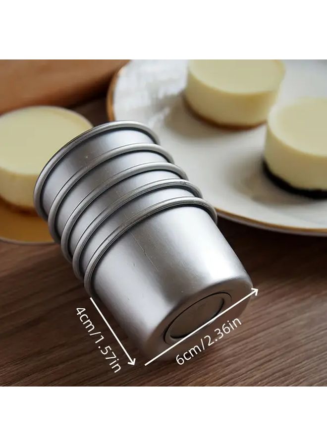 Set Of 6 2 Inch Mini Cake Pans With Removable Bottoms For Baking - Image 3