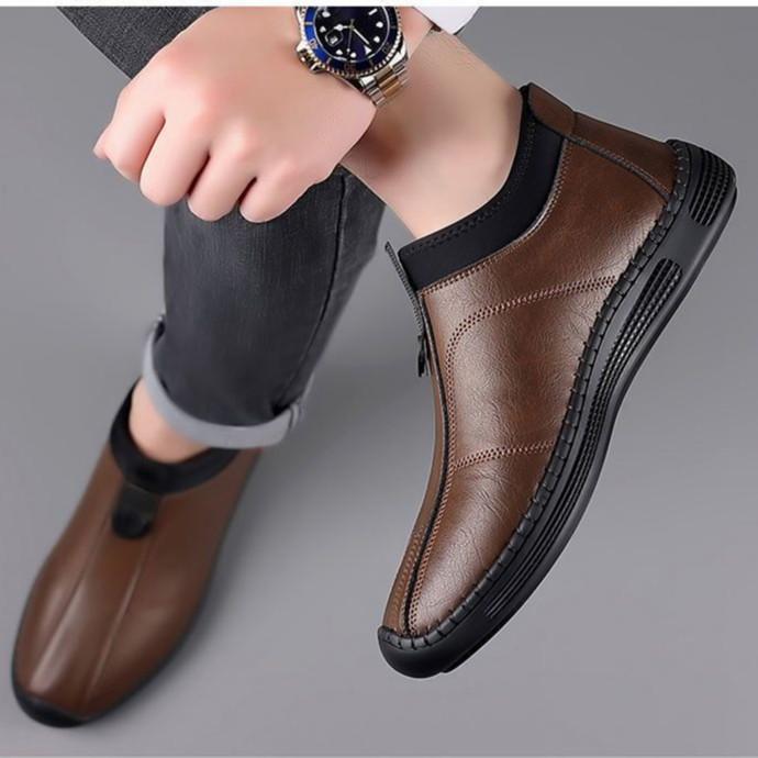 Winter Explosions fleece-lined Warm Shoes Mens New Casual Cotton Shoes Slip-on Thickened Snow Boots Available in Single Cotton Black shoes 2088 - Image 2