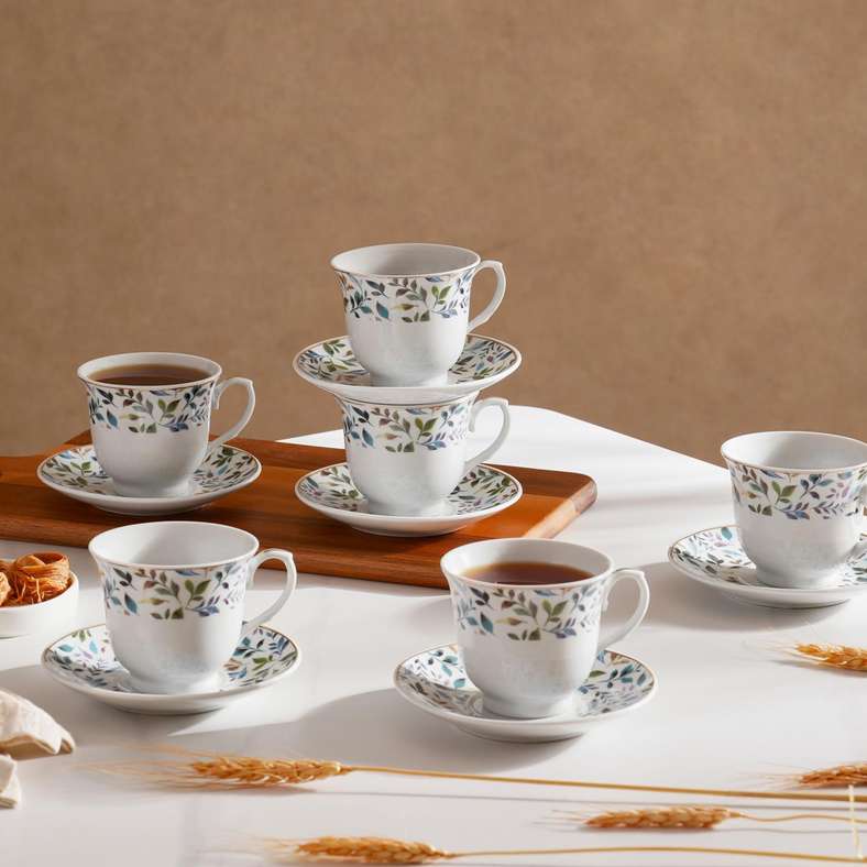 Pan Home Florinio 12-Piece Tea Cup Set for All