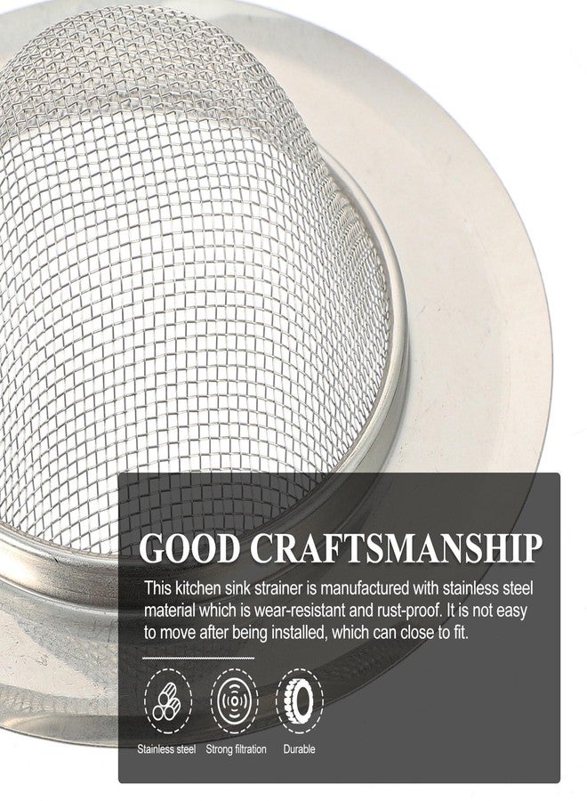 Azinoor 2PCS Kitchen Sink Strainer Stainless Steel, Kitchen Sink Drain Strainer Premium Fine Mesh Sieve Filter Basket with Anti-Clogging Technology Rust-Resistant, Easy Clean (Pack of 2) - Image 5