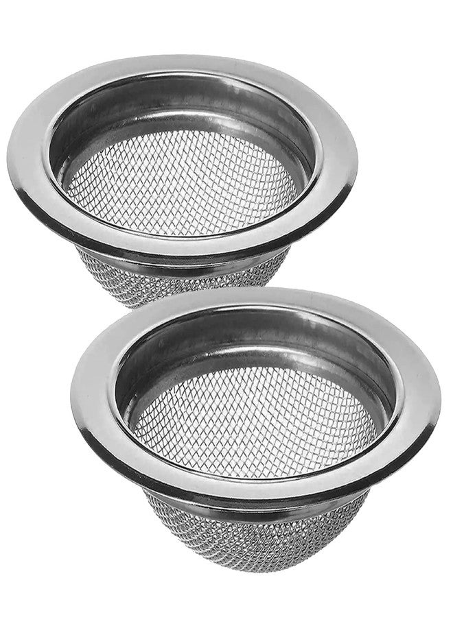 Azinoor 2PCS Kitchen Sink Strainer Stainless Steel, Kitchen Sink Drain Strainer Premium Fine Mesh Sieve Filter Basket with Anti-Clogging Technology Rust-Resistant, Easy Clean (Pack of 2) - Image 1