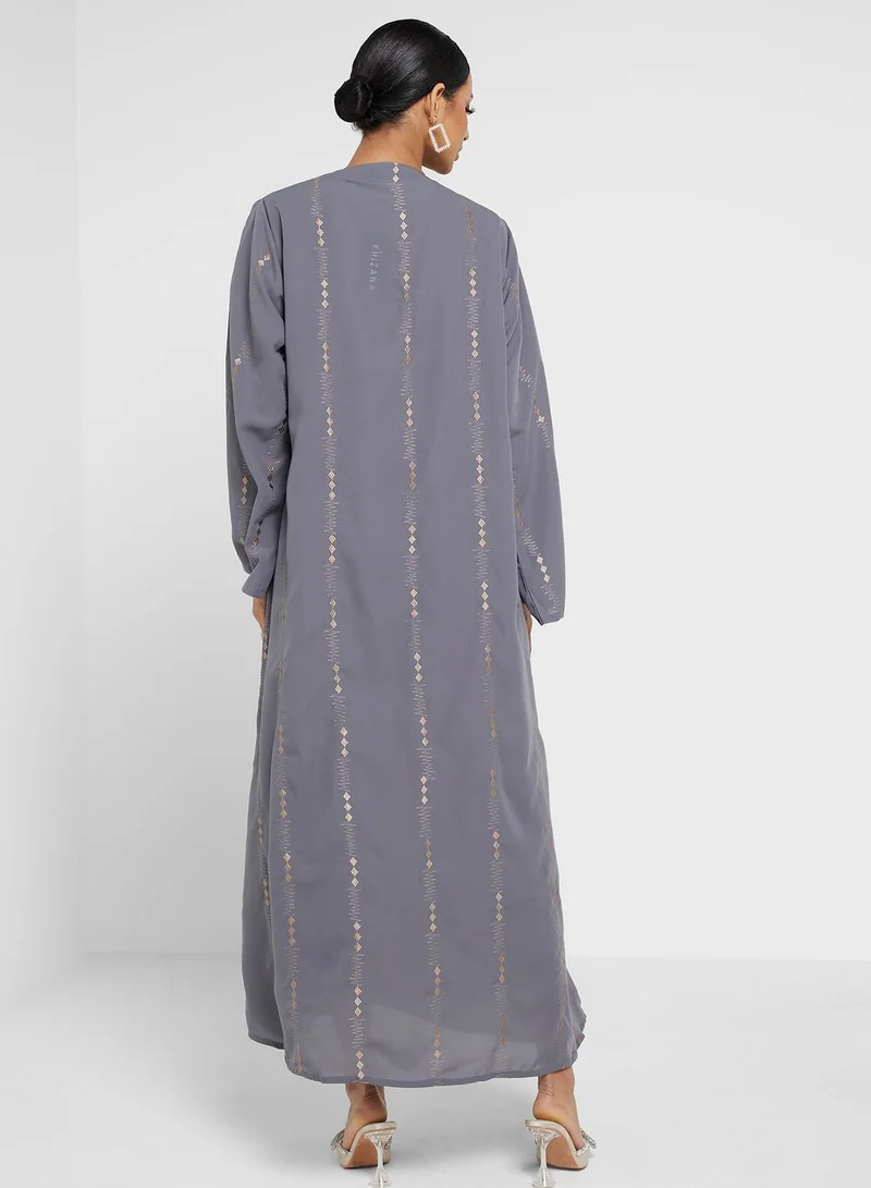 Khizana Embroidered Detail Abaya
